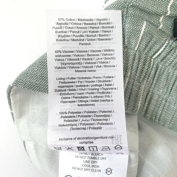 Vero Moda vmserena Strap Bra Top Bustier Smocked Green Stripe Crop Prep Tailored - Picture 9 of 11